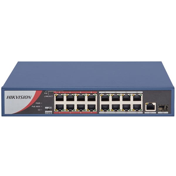 HikVision-DS-3E0318P-EMB-16-Port-Fast-Ethernet-Unmanaged-POE-Switch 16 port PoE