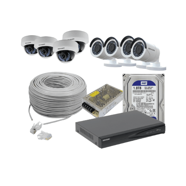 nvr8 (1) HIKvision NVR 8 Channel Full Kit