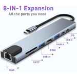 8-in-1 USB Type C Hub (100mbps) - Image 2